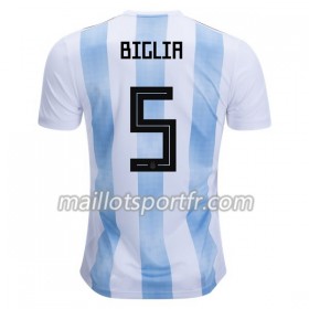 Maillot de Foot Argentine Biglia 5 Domicile Coupe du monde 2018
